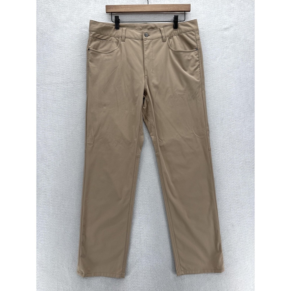 OneDayAway Pants Mens 34x30 Beige 5-Pocket Casual Performance Stretch Tech Golf
